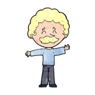 cartoon boy with mustache N12