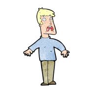 cartoon terrified man N353