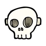 cartoon spooky skull mask N24