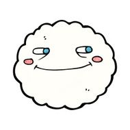 cartoon happy cloud N16