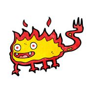 cartoon little fire demon N30