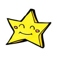 cartoon happy star character N22