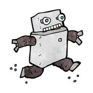 cartoon running robot N11