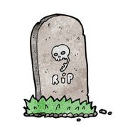 cartoon spooky grave N71