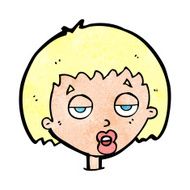 cartoon bored woman N37