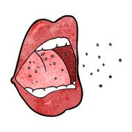 cartoon sneezing mouth N10
