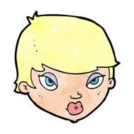cartoon unimpressed woman N11