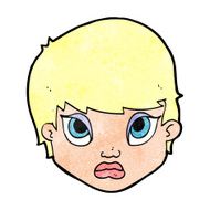 cartoon sulking woman N12