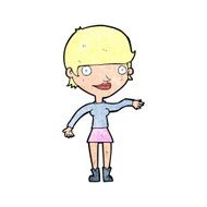 cartoon happy woman N332