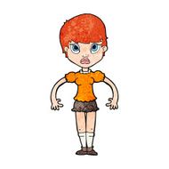 cartoon woman looking annoyed N12