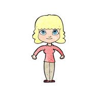 cartoon woman shrugging shoulders N600