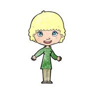 cartoon happy woman N333