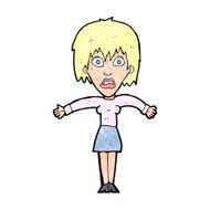 cartoon shocked woman N122
