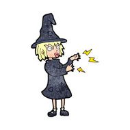 Cartoon Witch Casting Spell N28