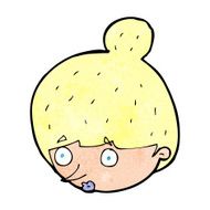 cartoon surprised woman&#039;s face N13