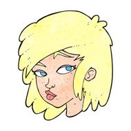 cartoon curious woman N76
