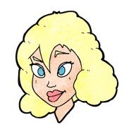 cartoon pretty woman N355