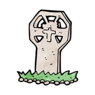 cartoon spooky grave N73