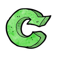 cartoon recycling symbol N12