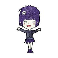 cartoon happy vampire girl N48