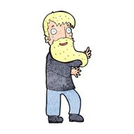 cartoon excited bearded man N12