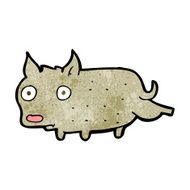 cartoon little dog cocking leg N11