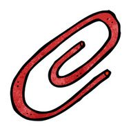 cartoon paperclip N29