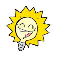 happy light bulb cartoon N4