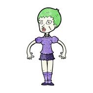 cartoon zombie monster woman N12