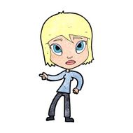 cartoon pointing woman N38