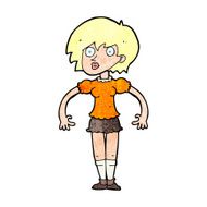cartoon suprised woman N10