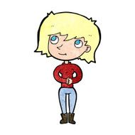 cartoon friendly woman N85