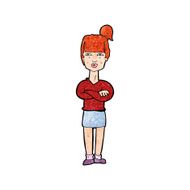 cartoon annoyed woman N239