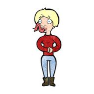 cartoon woman with snake tongue N23