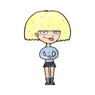 cartoon sly woman N12