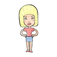 cartoon annoyed woman N240
