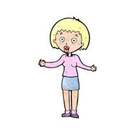 cartoon woman making excuses N23