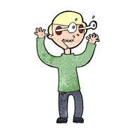 cartoon man with popping out eyes N36