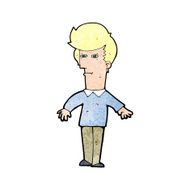 cartoon suspicious man N48