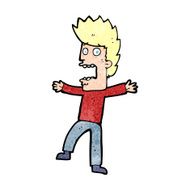 cartoon terrified man N356
