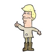 cartoon nervous man N198