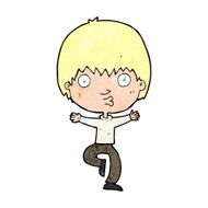 cartoon excited boy N189