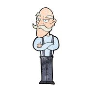 cartoon bored old man N22