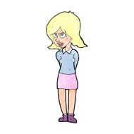 cartoon annoyed woman N241