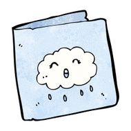 cartoon card with cloud pattern N12