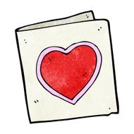 cartoon love heart card N11