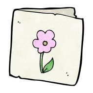 cartoon flower greeting card N12