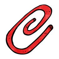 cartoon red paperclip N17