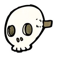cartoon skull mask N26