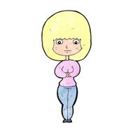 cartoon shy woman N63